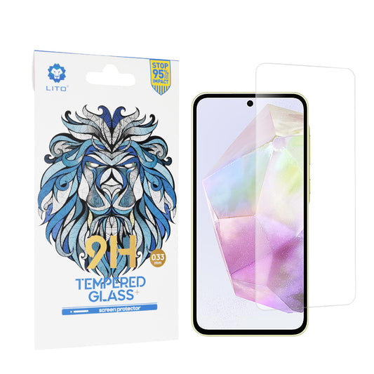 Pellicola protettiva per schermo Lito Classic per Samsung Galaxy A55 5G A556 / A35 5G A356, Vetro temperato, Full Glue, 2.5D