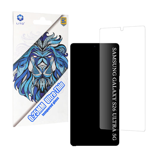 Pellicola Protettiva Schermo Lito Classic Ultra Thin per Samsung Galaxy S26 Ultra, Vetro Temperato, Full Glue, 2.5D
