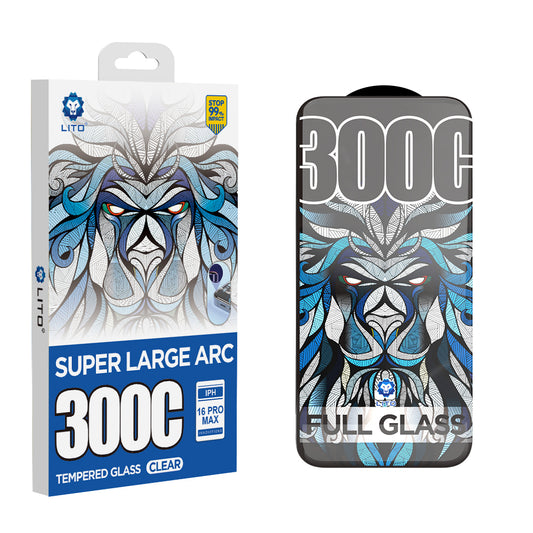 Pellicola protettiva per schermo Lito D+ Max 300C per Apple iPhone 16 Plus, Vetro temperato, Full Glue