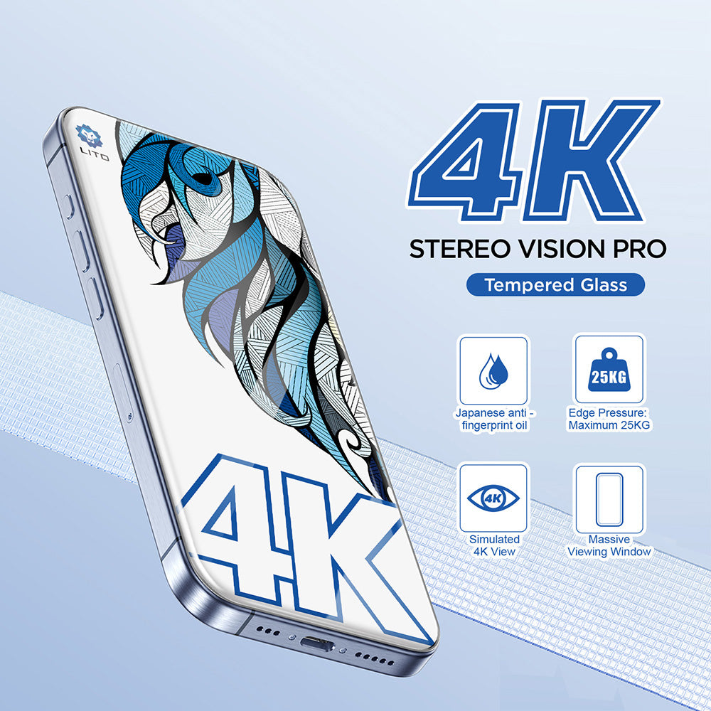 Pellicola Protettiva Schermo Lito D+ Max 4K per Apple iPhone 17 Pro Max, Vetro Temperato, Full Glue, Nera