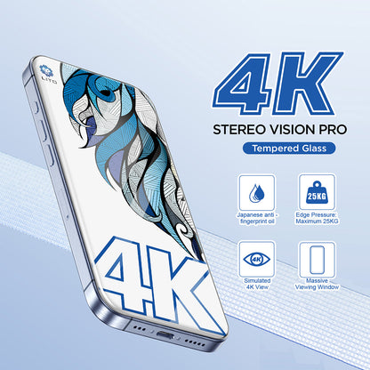 Pellicola Protettiva Schermo Lito D+ Max 4K per Apple iPhone 17 Pro Max, Vetro Temperato, Full Glue, Nera