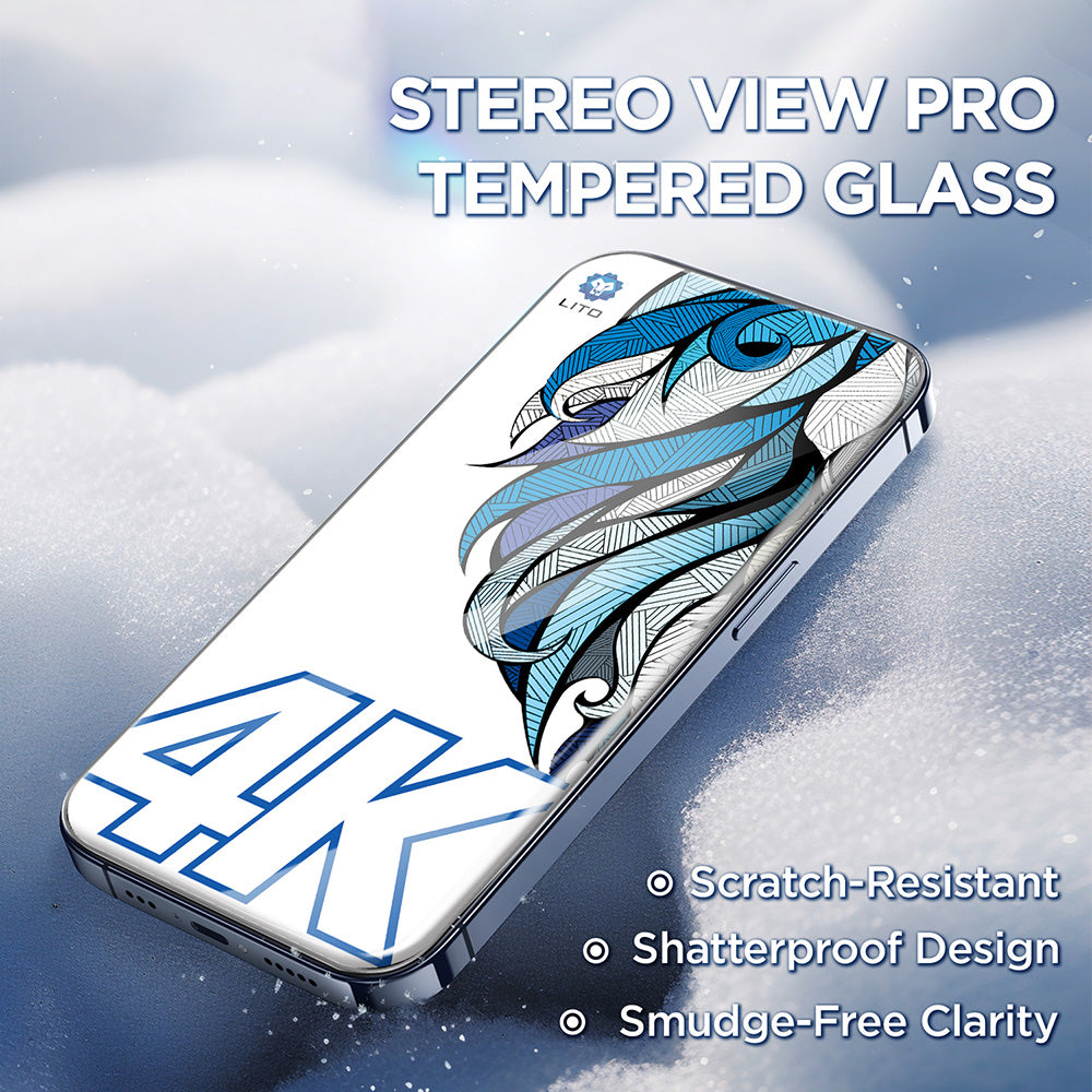Pellicola Protettiva Schermo Lito D+ Max 4K per Apple iPhone 17 Pro Max, Vetro Temperato, Full Glue, Nera