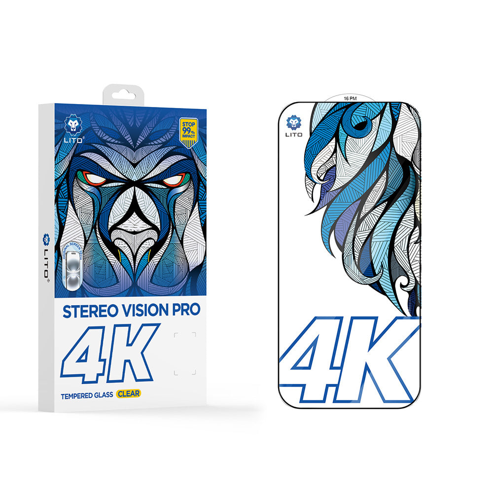 Pellicola Protettiva Schermo Lito D+ Max 4K per Apple iPhone 17 Pro Max, Vetro Temperato, Full Glue, Nera