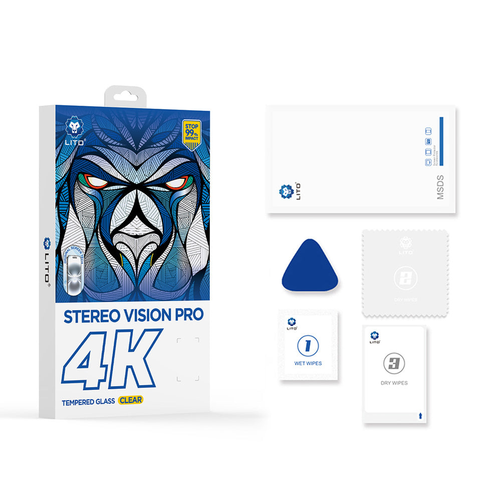 Pellicola Protettiva Schermo Lito D+ Max 4K per Apple iPhone 17 Pro Max, Vetro Temperato, Full Glue, Nera