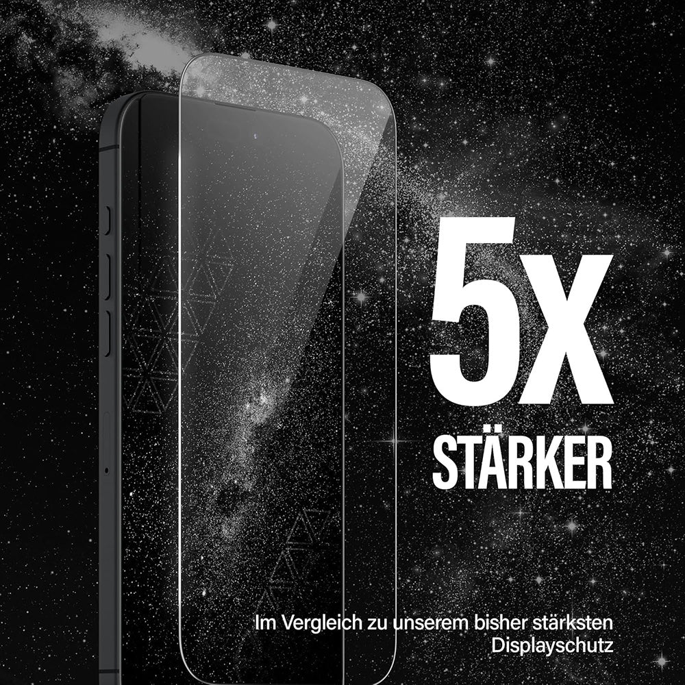 Pellicola Protettiva Schermo PanzerGlass Ultra-Wide Ceramic II EasyAligner per Apple iPhone 17 Pro Max, Vetro Temperato, Full Glue, Nera