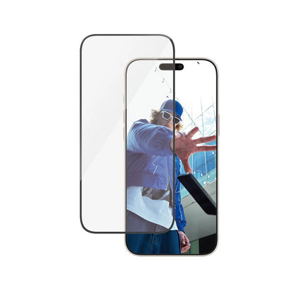 Pellicola protettiva schermo PanzerGlass Ultra-Wide Fit per Apple iPhone 16 Pro Max, Vetro Temperato, Full Glue, Nera