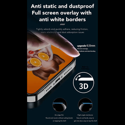 Pellicola protettiva per schermo Privacy Anank 2X Rinforzata per Apple iPhone 15, Vetro Temperato, Colla Completa, 2.5D