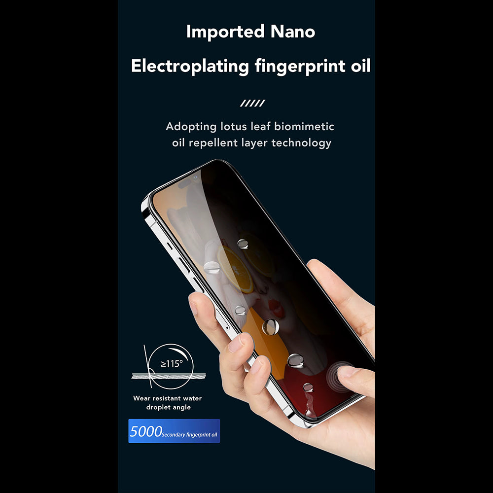 Pellicola Protettiva Schermo Privacy Anank 2X Rinforzata per Apple iPhone 16, Vetro Temperato, Colla Completa, 2.5D