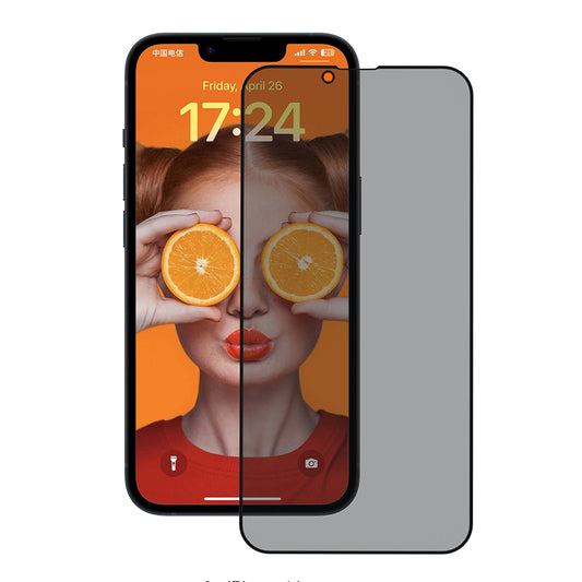 Pellicola protettiva per schermo Privacy Anank 3X Rinforzata per Apple iPhone 17e / 16e / 14 / 13 Pro, Vetro Temperato, Colla Completa, 2.5D