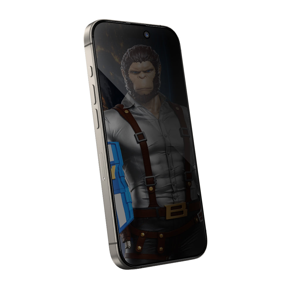 Pellicola protettiva per schermo Privacy Blueo Anti-Peep per Apple iPhone 16 / 15, Vetro temperato, Full Glue