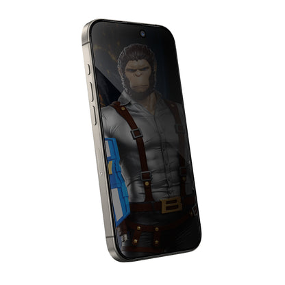 Pellicola protettiva per schermo Privacy Blueo Anti-Peep per Apple iPhone 16 / 15, Vetro temperato, Full Glue