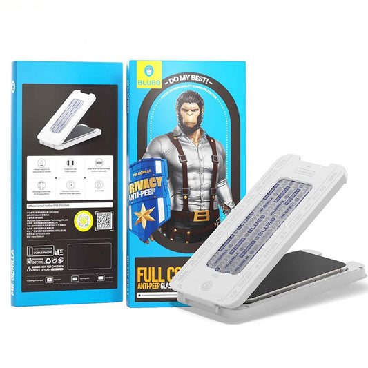 Pellicola Protettiva Schermo Privacy Blueo Anti-Peep per Apple iPhone 17 Pro / 17 / 16 Pro, Vetro Temperato, Full Glue, Set 5 pezzi