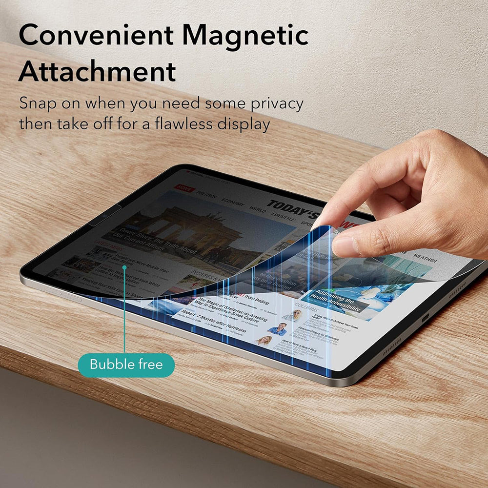 Pellicola protettiva per schermo Privacy ESR Magnetica per Apple iPad Air 11 (2026) / Air 11 (2025), Plastica