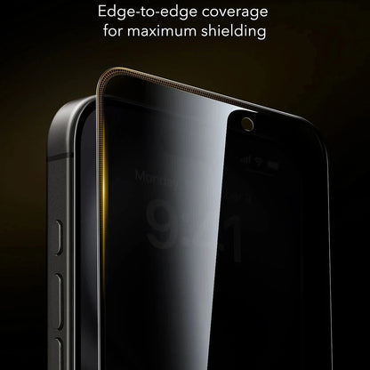 Privacy Screen Protector ESR UltraFit Armorite Pro for Apple iPhone 17 Pro, Tempered Glass, Full Glue, Set of 3 Pieces