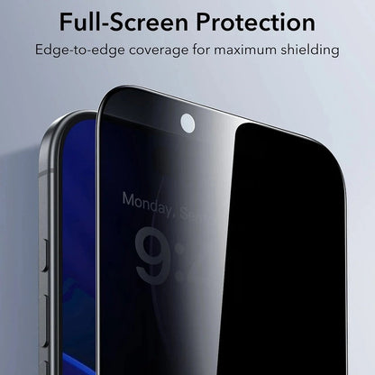 Pellicola Protettiva Schermo Privacy ESR UltraFit per Apple iPhone 17 Air, Vetro Temperato, Full Glue, Set 3 pezzi