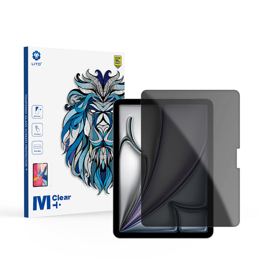 Pellicola protettiva per schermo Privacy Lito Classic per Apple iPad Air 11 (2026) / Air 11 (2025), Vetro Temperato, Full Glue, 2.5D
