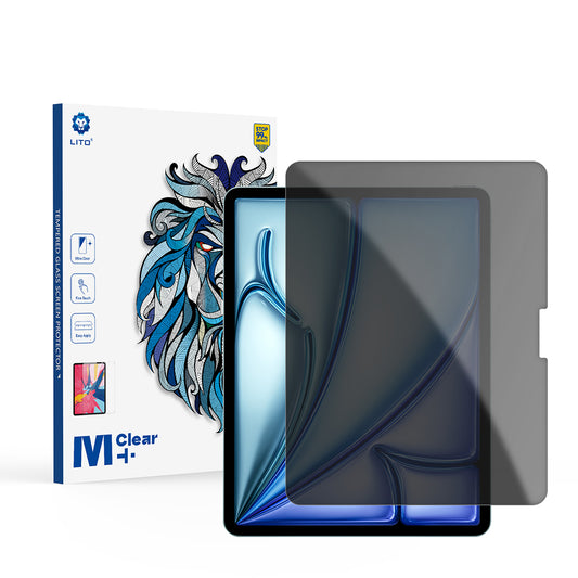 Pellicola protettiva per schermo Privacy Lito Classic per Apple iPad Air 13 (2026) / Air 13 (2024), Vetro Temperato, Full Glue, 2.5D