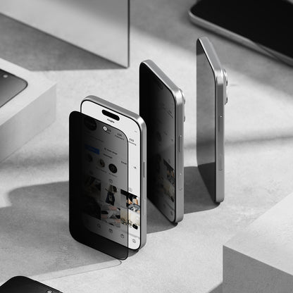 Pellicola protettiva per schermo Privacy Ringke Easy Slide per Apple iPhone 18 Pro Max, vetro temperato, Full Glue, set da 2 pezzi