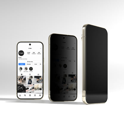 Pellicola protettiva per schermo Privacy Ringke Easy Slide per Google Pixel 11 Pro / 10 Pro / 9 Pro, Vetro temperato, Colla completa, Set da 2 pezzi