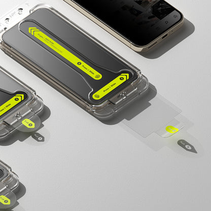 Pellicola protettiva per schermo Privacy Ringke Easy Slide per Google Pixel 11 Pro / 10 Pro / 9 Pro, Vetro temperato, Colla completa, Set da 2 pezzi
