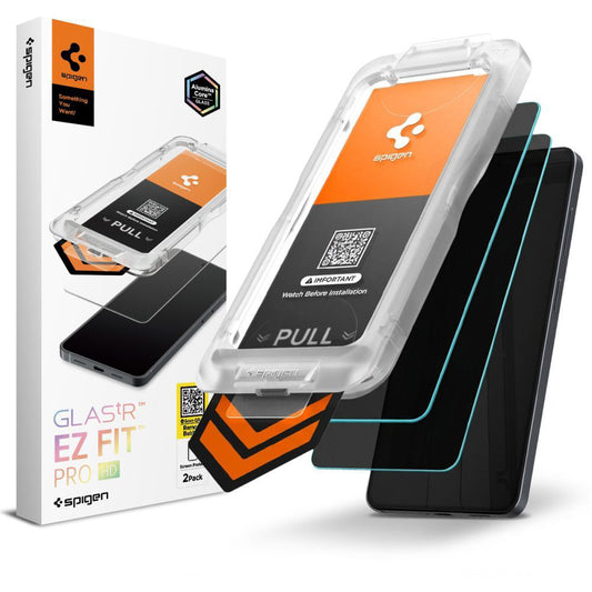 Spigen GlastR EZ FIT Pro HD Privacy Screen Protector for Samsung Galaxy S26 S942, Tempered Glass, Full Glue, Set of 2 pieces AGL11096