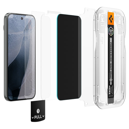 Pellicola protettiva per schermo Privacy Spigen GlastR EZ FIT Pro per Google Pixel 11 Pro XL, Vetro Temperato, Full Glue, Set 2 pezzi AGL11486