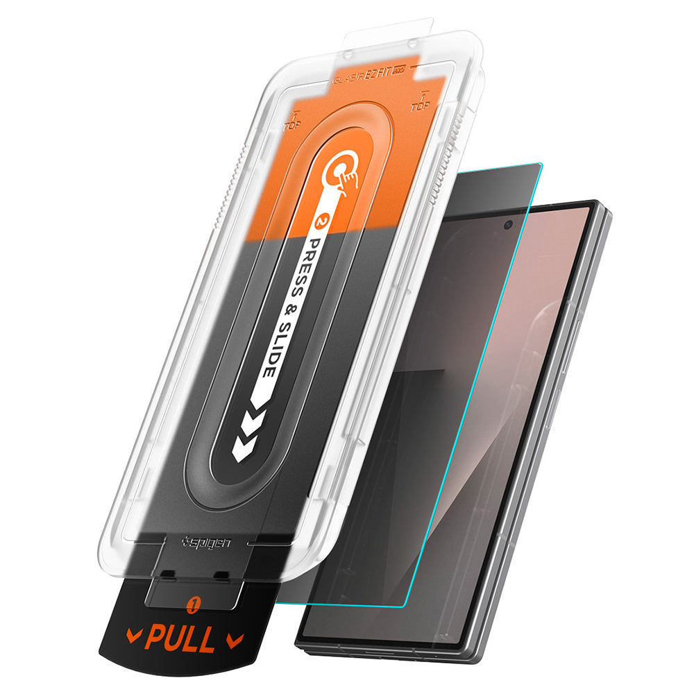 Pellicola protettiva per schermo esterno Privacy Spigen GlastR EZ FIT Pro per Samsung Galaxy Z Fold8 Ultra F976, Vetro temperato, Colla completa, Set da 2 pezzi