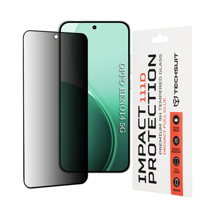 Pellicola Protettiva Schermo Privacy Techsuit per Oppo Reno14, Vetro Temperato, 111D