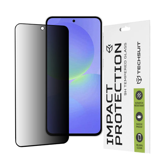 Pellicola protettiva per schermo Privacy Techsuit per Samsung Galaxy A56 A566 / A36 A366, Vetro temperato, Full Glue, 111D