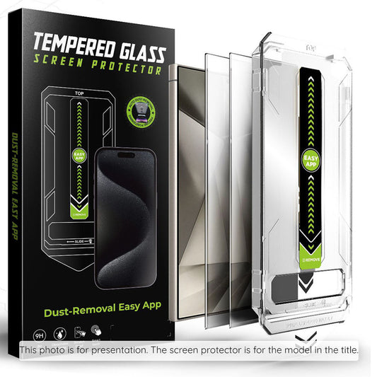 Pellicola protettiva Schermo Privacy Techsuit TitanGlass CrystalHD per Samsung Galaxy S25 FE, Vetro Temperato, Full Glue, Set 2 pezzi