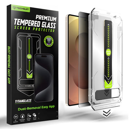 Pellicola protettiva Schermo Privacy Techsuit TitanGlass CrystalHD per Samsung Galaxy S26 Ultra S948, Vetro Temperato, Full Glue