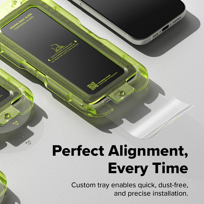 Pellicola protettiva per schermo Ringke Easy Slide per Apple iPhone 17 Pro Max, Vetro temperato, Full Glue, Set da 2 pezzi