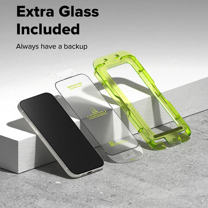 Pellicola protettiva per schermo Ringke Easy Slide per Apple iPhone 17 Pro, Vetro temperato, Full Glue, Set da 2 pezzi