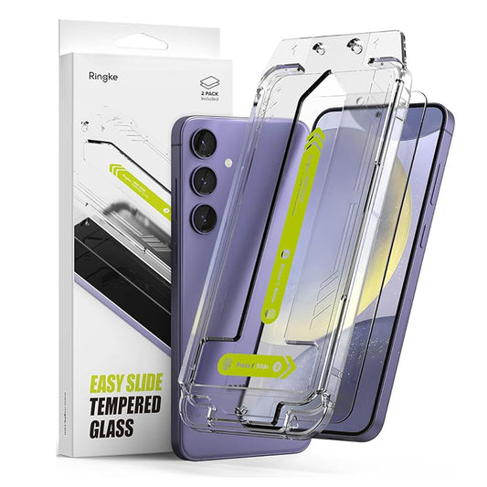 Pellicola protettiva per schermo Ringke Easy Slide per Samsung Galaxy S25 FE, Vetro temperato, Full Glue, Set 2 pezzi