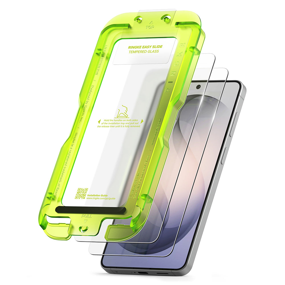 Pellicola Protettiva Schermo Ringke Easy Slide per Samsung Galaxy S26 Plus S947, Vetro Temperato, Full Glue, Set 2 pezzi