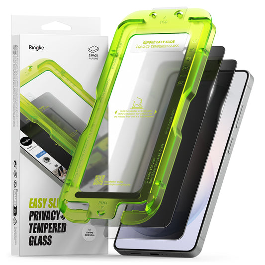 Pellicola Protettiva Schermo Ringke Easy Slide per Samsung Galaxy S26 Ultra, Vetro Temperato, Full Glue, Set 2 pezzi, Nera