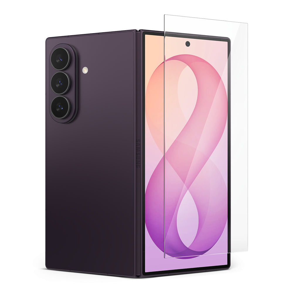 Pellicola protettiva per schermo esterno Ringke Easy Slide per Samsung Galaxy Z Fold8 Ultra F976, vetro temperato, adesivo completo, set da 2 pezzi