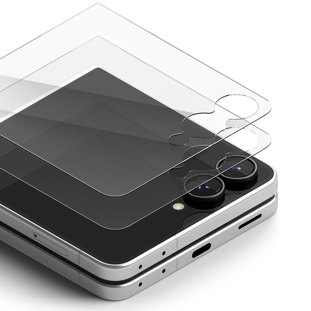 Pellicola protettiva per schermo esterno Ringke Pro per Samsung Galaxy Z Flip8 F776, vetro temperato, adesivo completo, set da 2 pezzi