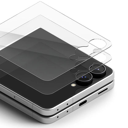 Pellicola protettiva per schermo esterno Ringke Pro per Samsung Galaxy Z Flip8 F776, vetro temperato, adesivo completo, set da 2 pezzi
