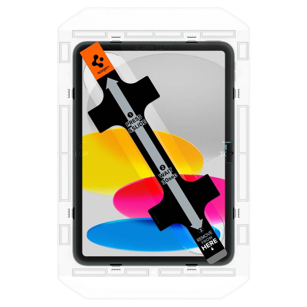 Pellicola protettiva per schermo Spigen GlastR EZ FIT per Apple iPad (2025) / (2022), Vetro temperato, Full Glue AGL05554