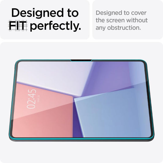 Pellicola Protettiva Schermo Spigen GlastR EZ FIT per Apple iPad Pro 13 (2024), Vetro Temperato, Full Glue AGL07793