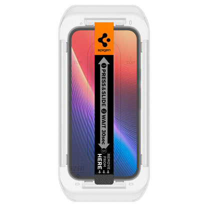 Pellicola Protettiva Schermo Spigen GlastR EZ FIT per Google Pixel 9a, Vetro Temperato, Full Glue, Set 2 pezzi AGL08938