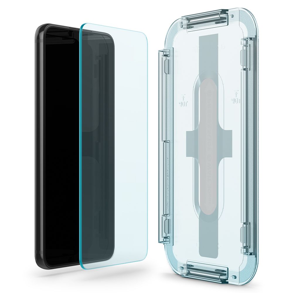 Pellicola protettiva per schermo Spigen GlastR EZ FIT per Samsung Galaxy S22 5G S901, Vetro temperato, Full Glue, Set 2 pezzi AGL04151