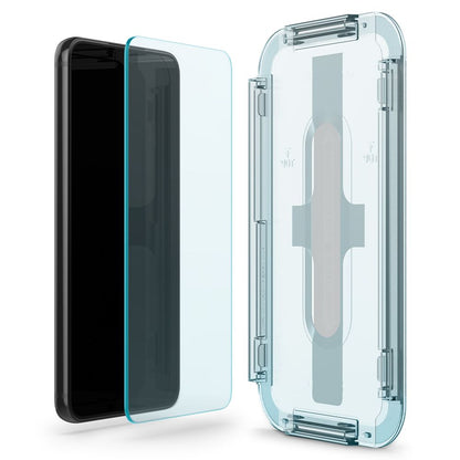 Pellicola protettiva per schermo Spigen GlastR EZ FIT per Samsung Galaxy S22 5G S901, Vetro temperato, Full Glue, Set 2 pezzi AGL04151