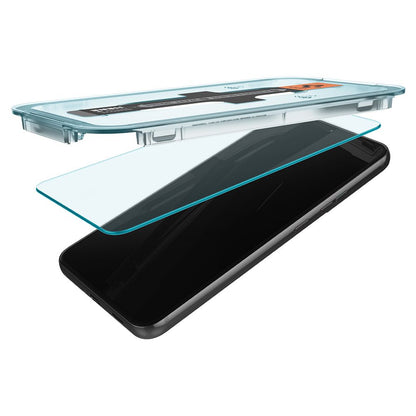 Pellicola protettiva per schermo Spigen GlastR EZ FIT per Samsung Galaxy S22 5G S901, Vetro temperato, Full Glue, Set 2 pezzi AGL04151