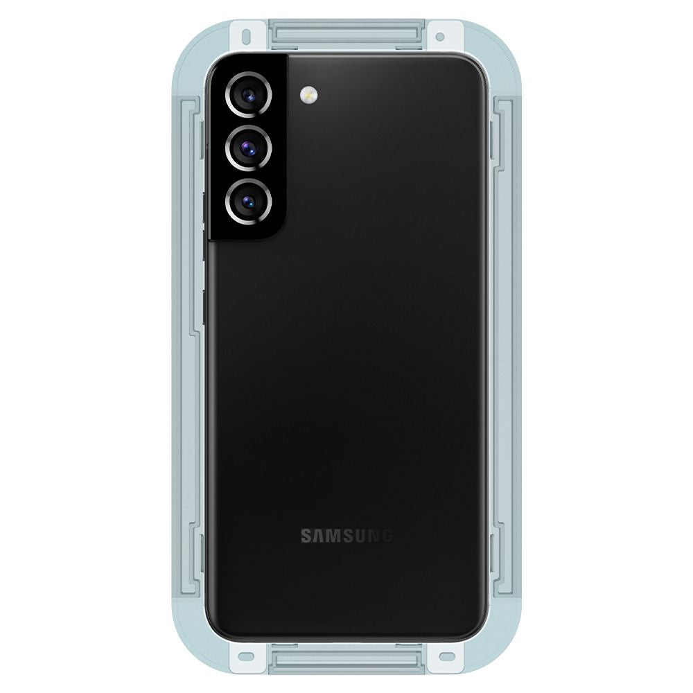 Pellicola protettiva per schermo Spigen GlastR EZ FIT per Samsung Galaxy S22 5G S901, Vetro temperato, Full Glue, Set 2 pezzi AGL04151