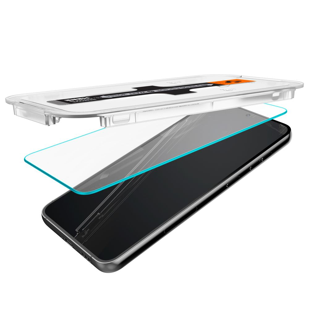 Pellicola Protettiva Schermo Spigen GlastR EZ FIT per Samsung Galaxy S23 S911, Vetro Temperato, Full Glue, Set 2 pezzi AGL05958