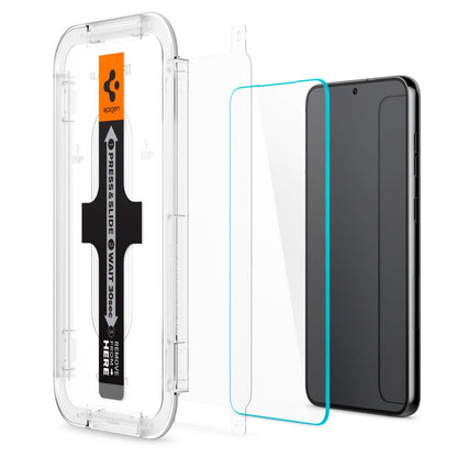 Pellicola Protettiva Schermo Spigen GlastR EZ FIT per Samsung Galaxy S23 S911, Vetro Temperato, Full Glue, Set 2 pezzi AGL05958