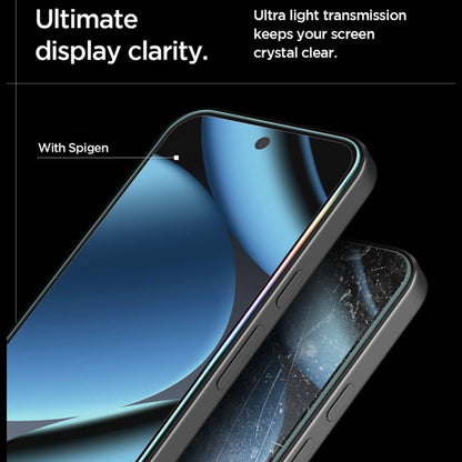 Pellicola Protettiva Schermo Spigen GlastR EZ FIT Pro HD per Google Pixel 10a, Vetro Temperato, Full Glue, Set 2 pezzi AGL11364