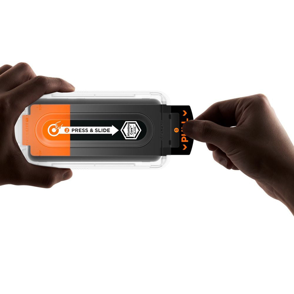 Pellicola Protettiva Schermo Spigen GlastR EZ FIT Pro HD per Samsung Galaxy S25 FE, Vetro Temperato, Full Glue